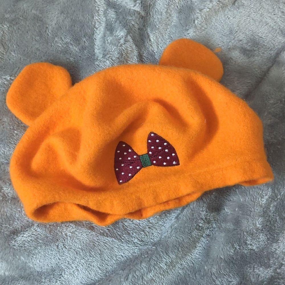 Harveys x Disney Minnie Pumpkin Beret Halloween Orange ears hat